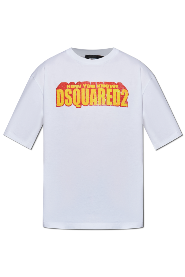 Tシャツ・カットソー DSQUARED2 Men T-shirt White S78GD0097S24583 100 White Printed T-shirt Dsquared2 - Vitkac Italy